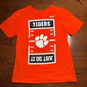 Clemson Tigers Mens Shirt Size Large Orange Nike Tee College Football Logo